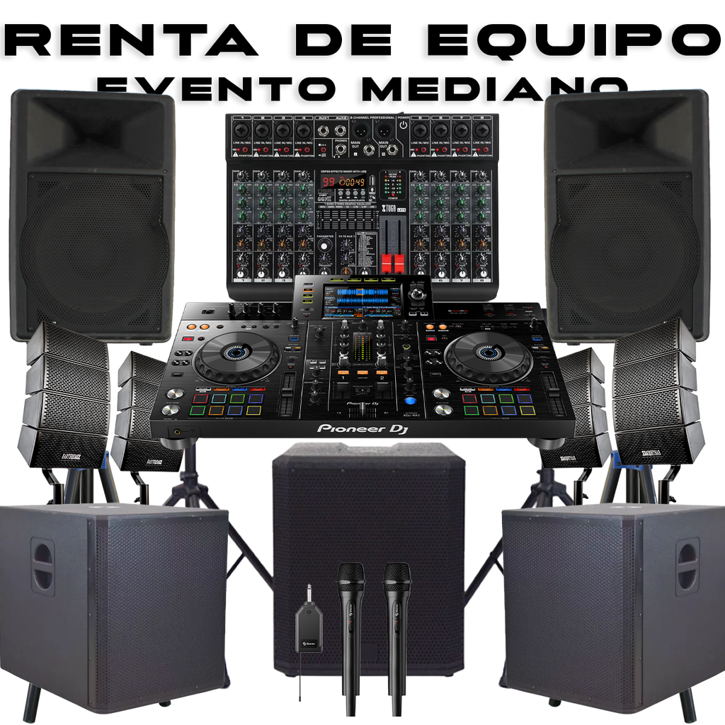 Renta de equipo de Audio (Para eventos medianos)