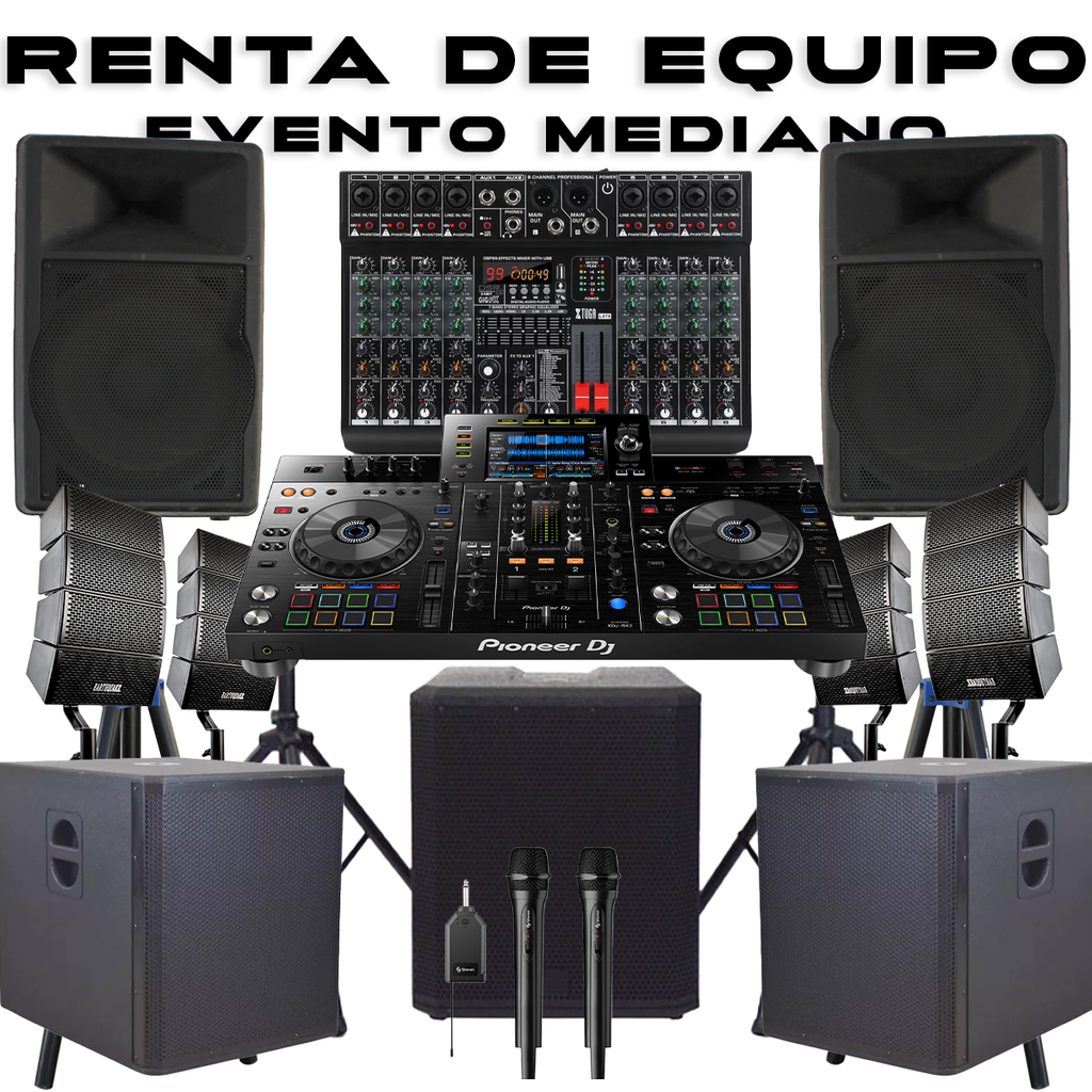 Renta de equipo de Audio (Para eventos medianos)